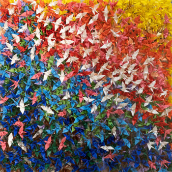 Painting titled "UNTITLED No,17 (千 S…" by Tomoya Nakano, Original Artwork, Acrylic Mounted on Wood Panel