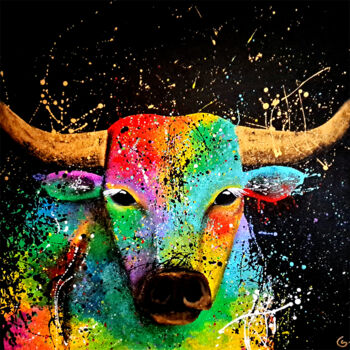 Peinture intitulée "Ferdinand" par Sylvie Clain, Œuvre d'art originale, Acrylique Monté sur Châssis en bois
