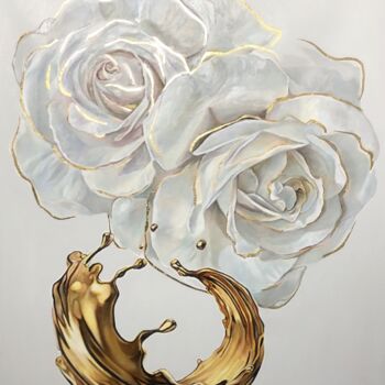 Painting titled "Элегантная картина…" by Evgenia Duvakina, Original Artwork, Oil