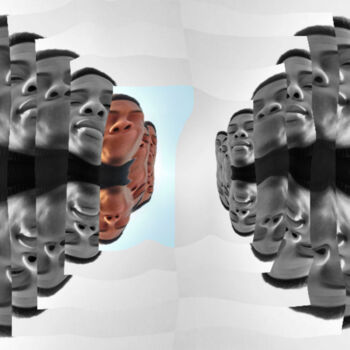 Digital Arts titled "I And My Father Are…" by Happiness Onome, Original Artwork, Digital Collage
