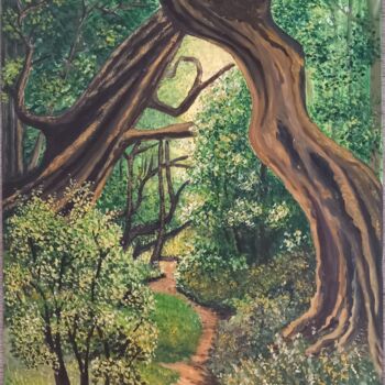 Peinture intitulée "La jungle" par Nathalie Choury, Œuvre d'art originale, Huile
