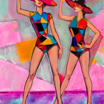 "Deux femmes stylées…" başlıklı Dijital Sanat Doron B tarafından, Orijinal sanat, Dijital Resim Alüminyum üzerine monte edil…