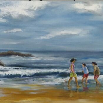 Painting titled "Footprints of Toget…" by Dilan Thameera Samarathunga, Original Artwork, Acrylic