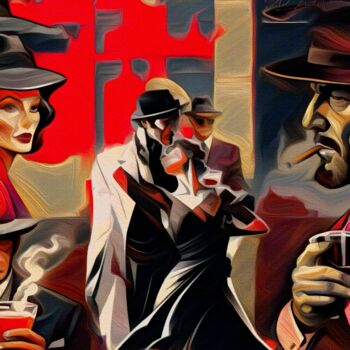 Arte digitale intitolato "“The Dancers - Back…" da Alexandra Bloodworth, Opera d'arte originale, Collage digitale