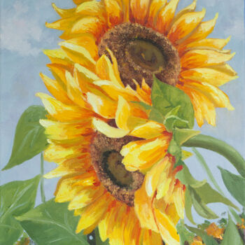 제목이 "Sunflowers"인 미술작품 Alena Mosina로, 원작, 기름