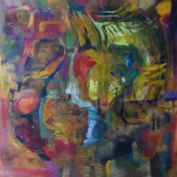 Schilderij getiteld "La Petite Scène." door Geneviève Durantou, Origineel Kunstwerk, Acryl