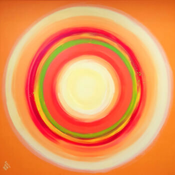 Schilderij getiteld "mandala balans" door Sabina Kiss, Origineel Kunstwerk, Acryl