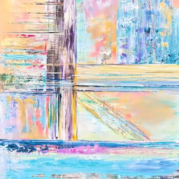 Pintura titulada "Lines in Abstractio…" por Alona Vatkina, Obra de arte original, Acrílico Montado en Bastidor de camilla de…