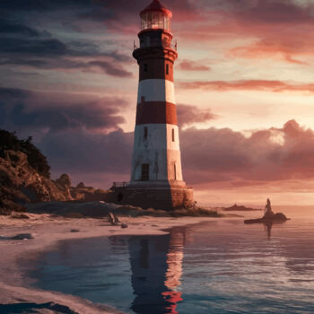 Digital Arts titled "flashlight in a mys…" by Abreu, Original Artwork, Digital Painting