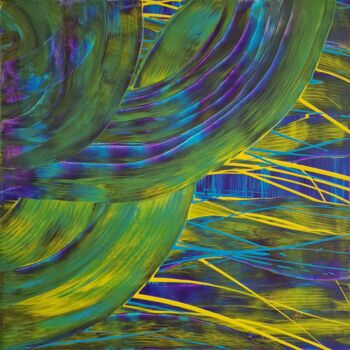 Painting titled "Floral Vibrance" by Anastasiia Doro, Original Artwork, Acrylic Mounted on Wood Stretcher frame
