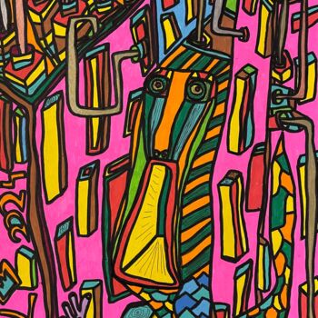 Drawing titled "Between the walls" by Christophe Verger-Lecocq, Original Artwork, Marker