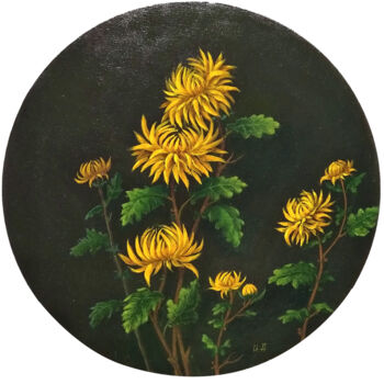 Malarstwo zatytułowany „Chrysanthemums” autorstwa Irene Nekrasova, Oryginalna praca, Olej