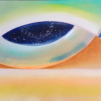 Schilderij getiteld "diep weten" door Sabina Kiss, Origineel Kunstwerk, Acryl