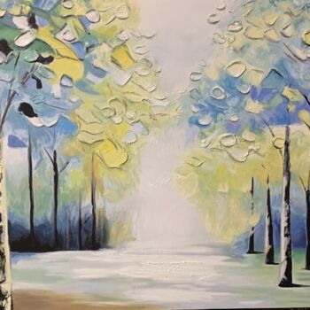 Painting titled "Текстурная картина…" by Evgenia Duvakina, Original Artwork, Oil