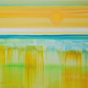 Schilderij getiteld "rijzen" door Sabina Kiss, Origineel Kunstwerk, Acryl