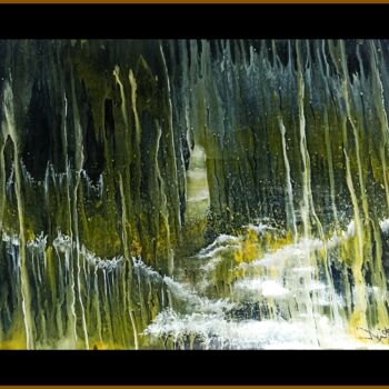 Malerei mit dem Titel "Landscape s17" von Nisheeth Kumar Pandey Nisheeth, Original-Kunstwerk, Emaille Auf Karton montiert