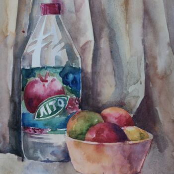 Pintura titulada "home still life" por Anastasia Parsina, Obra de arte original, Acuarela