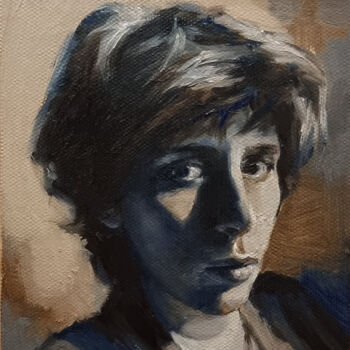 Ζωγραφική με τίτλο "Oil portrait 0724-01" από Artmoods Tp, Αυθεντικά έργα τέχνης, Λάδι Τοποθετήθηκε στο Αλουμίνιο