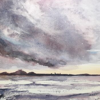 Painting titled "Interprétation" by Eve Elikoff, Original Artwork, Watercolor