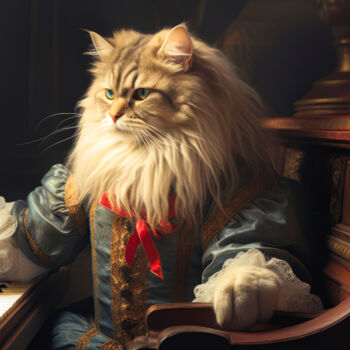 Digital Arts titled "In The Kitty Compos…" by Paolo Chiuchiolo, Original Artwork, AI generated image