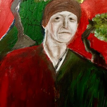 Malerei mit dem Titel "Porträt Herbert Bra…" von Elisabeth Pein, Original-Kunstwerk, Acryl Auf Keilrahmen aus Holz montiert