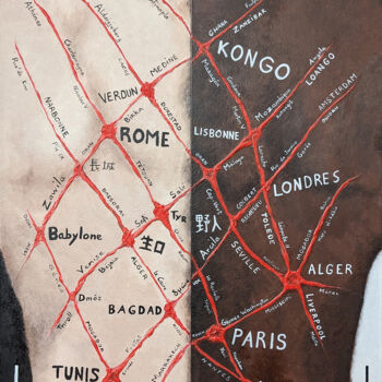 Peinture intitulée "ESCLAVAGE n°1&2" par Am9, Œuvre d'art originale, Huile Monté sur Châssis en bois