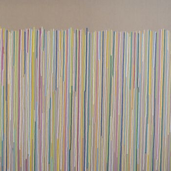 Painting titled "Nature stripes!" by Astrid Stoeppel, Original Artwork, Acrylic Mounted on Wood Stretcher frame