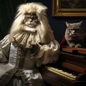 Digital Arts με τίτλο "The Baroque Maestro…" από Paolo Chiuchiolo, Αυθεντικά έργα τέχνης, Εικόνα που δημιουργήθηκε με AI