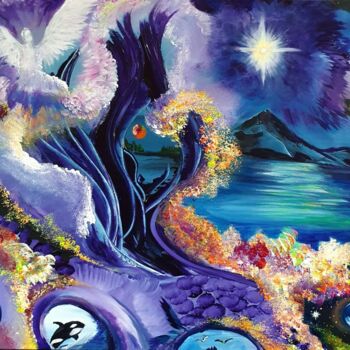 绘画 标题为“Spiritual Connectio…” 由Barbara Fuhrmann, 原创艺术品, 丙烯