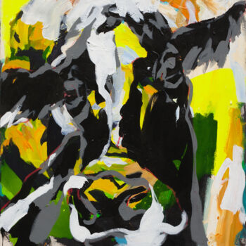 Peinture intitulée "Black&White Summer" par Stephan Geisler, Œuvre d'art originale, Acrylique