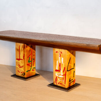 Sculpture titled "escultura funcional" by Jeanbaptiste Van Den Heede, Original Artwork, Wood