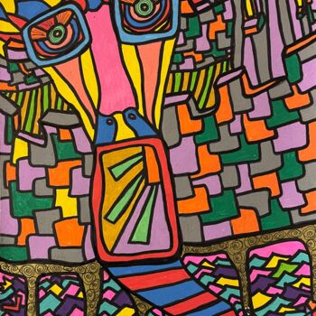 Dessin intitulée "The path leads to y…" par Christophe Verger-Lecocq, Œuvre d'art originale, Marqueur