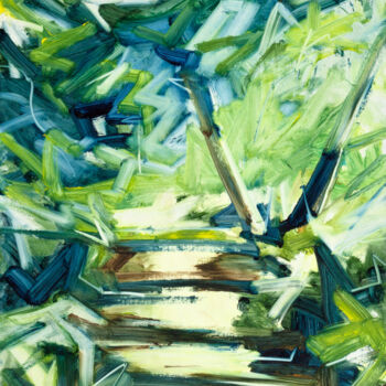 Peinture intitulée "The hot ground" par Simone Romani, Œuvre d'art originale, Huile Monté sur Panneau de bois