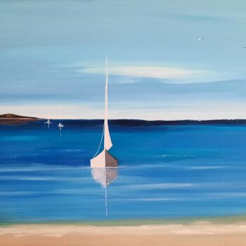 Peinture intitulée "Marine 5 (3D)" par Marie-Christine Maudet, Œuvre d'art originale, Acrylique Monté sur Châssis en bois