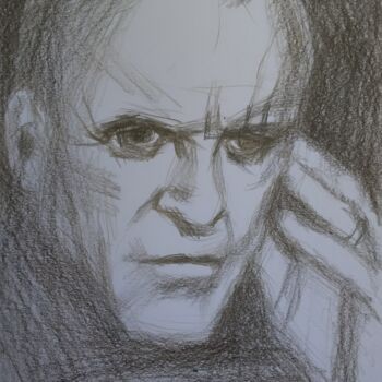 Painting titled "Antony Hopkins port…" by Slobodan Spasojevic (Spaki), Original Artwork, Pencil
