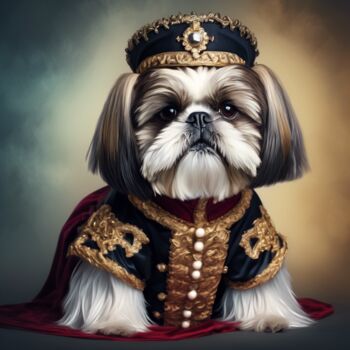 Digitale Kunst mit dem Titel "Portrait de marâtre…" von Benjamin De Glimme, Original-Kunstwerk, Digitale Malerei Auf Keilrah…