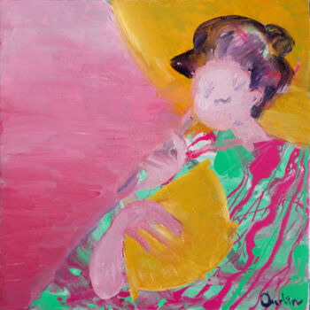 Pintura intitulada "Geisha Girl #3" por Oberlin The Artist, Obras de arte originais, Acrílico