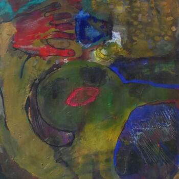 Schilderij getiteld "Ca glisse n°1" door Geneviève Durantou, Origineel Kunstwerk, Acryl