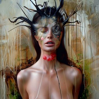 Digital Arts με τίτλο "Ethereal Human Tran…" από Alen Brown, Αυθεντικά έργα τέχνης, Ψηφιακό Κολάζ