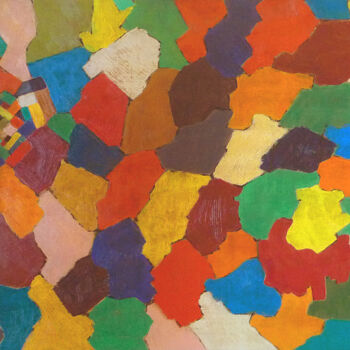 Peinture intitulée "Topographie de la c…" par Christian Vidal, Œuvre d'art originale, Huile