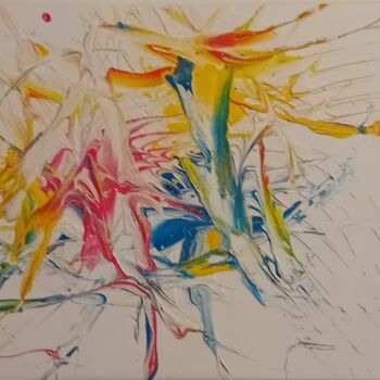 Painting titled "Icecream" by George Von Klitzing, Original Artwork, Acrylic Mounted on Wood Stretcher frame