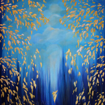 Peinture intitulée "Golden Angel" par Dmitry King, Œuvre d'art originale, Acrylique Monté sur Châssis en bois