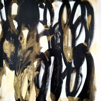 Painting titled "Mindscape" by Joyce Fournier, Original Artwork, Acrylic