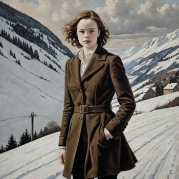 绘画 标题为“Winter Solitude” 由Nursultan Abildayev, 原创艺术品, 油 安装在木质担架架上