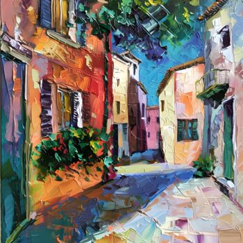 Painting titled "Улица Майорки" by Elena Avanesova, Original Artwork, Acrylic