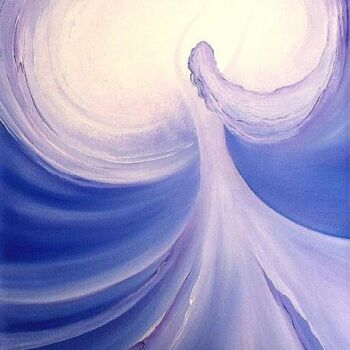 Painting titled "blue dance" by Anita Burnaz, Original Artwork