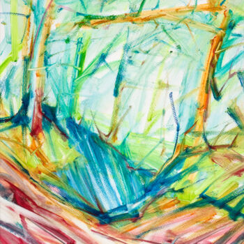 「The colour of the f…」というタイトルの絵画 Simone Romaniによって, オリジナルのアートワーク, オイル ウッドストレッチャーフレームにマウント
