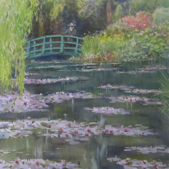 Painting titled "Homage to Sir Monet" by Bhargavkumar Kulkarni, Original Artwork, Watercolor