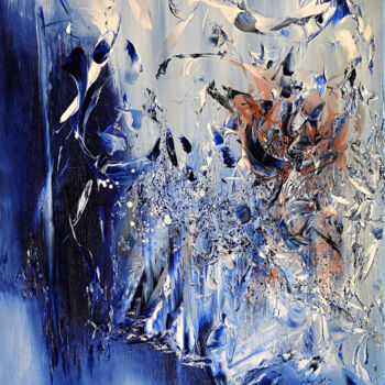 Painting titled "Abstract huile juil…" by Yann Pelcat, Original Artwork, Oil