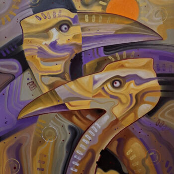 Painting titled "The Lost World" by Serhii Voichenko, Original Artwork, Oil